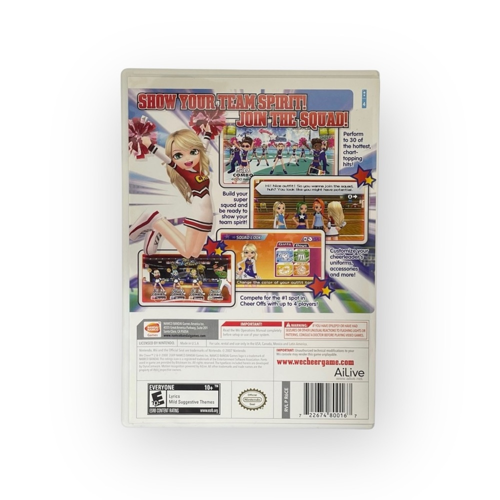 Nintendo Wii 🜸 We Cheer 2 Game 🜸 Original Case 🜸 Instruction Booklet 🜸 Test - Picture 5 of 14